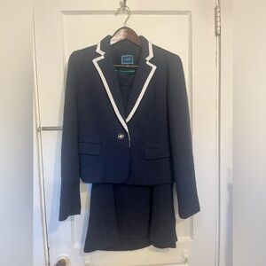 NWOT J Crew navy skirt suit set